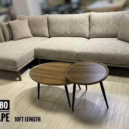 Room Concept Furnishing nested coffee tables in a living room