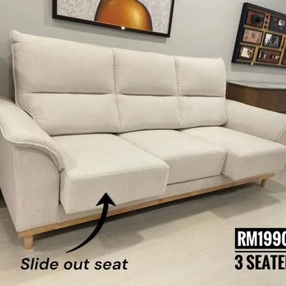 Room Concept Furnishing convertible sofa with slide-out seating